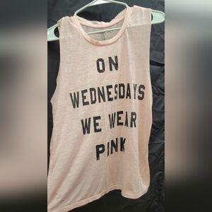 On Wednesdays We Wear Pink Sheer Tank Top - Mean Girls - Medium